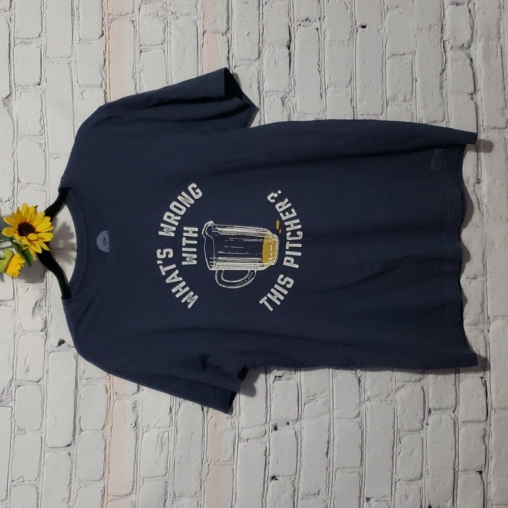 Life is Good tshirt "What's wrong... " dark blue Sz M